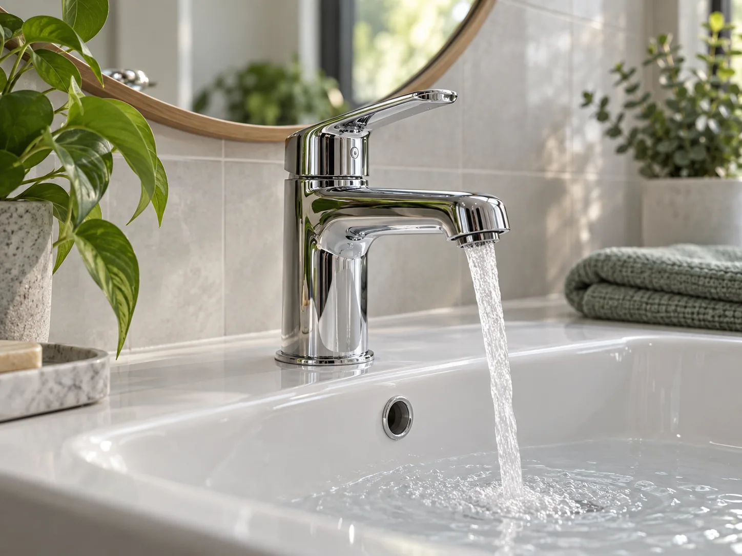 Robinet de salle de bain et lavabo